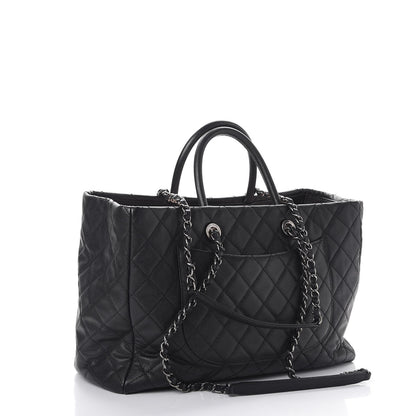 Chanel Caviar Quilted Large Coco Handle Shopping Tote Black 3 of 10