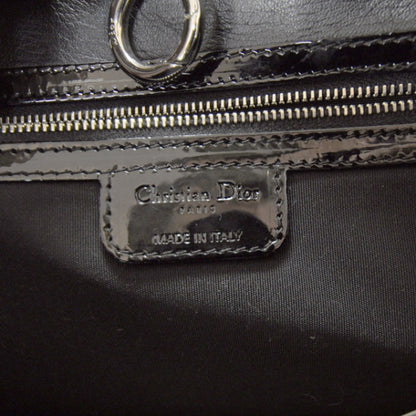 Christian Dior Patent Crocodile Embossed 61 Tote Black 9 of 10