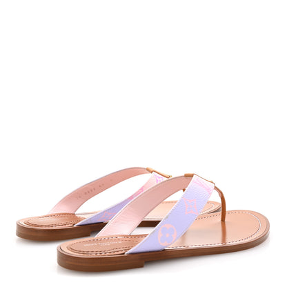 Louis Vuitton Monogram Sunny Flat Thong Sandals 40 Rose Clair Pink 5 of 9