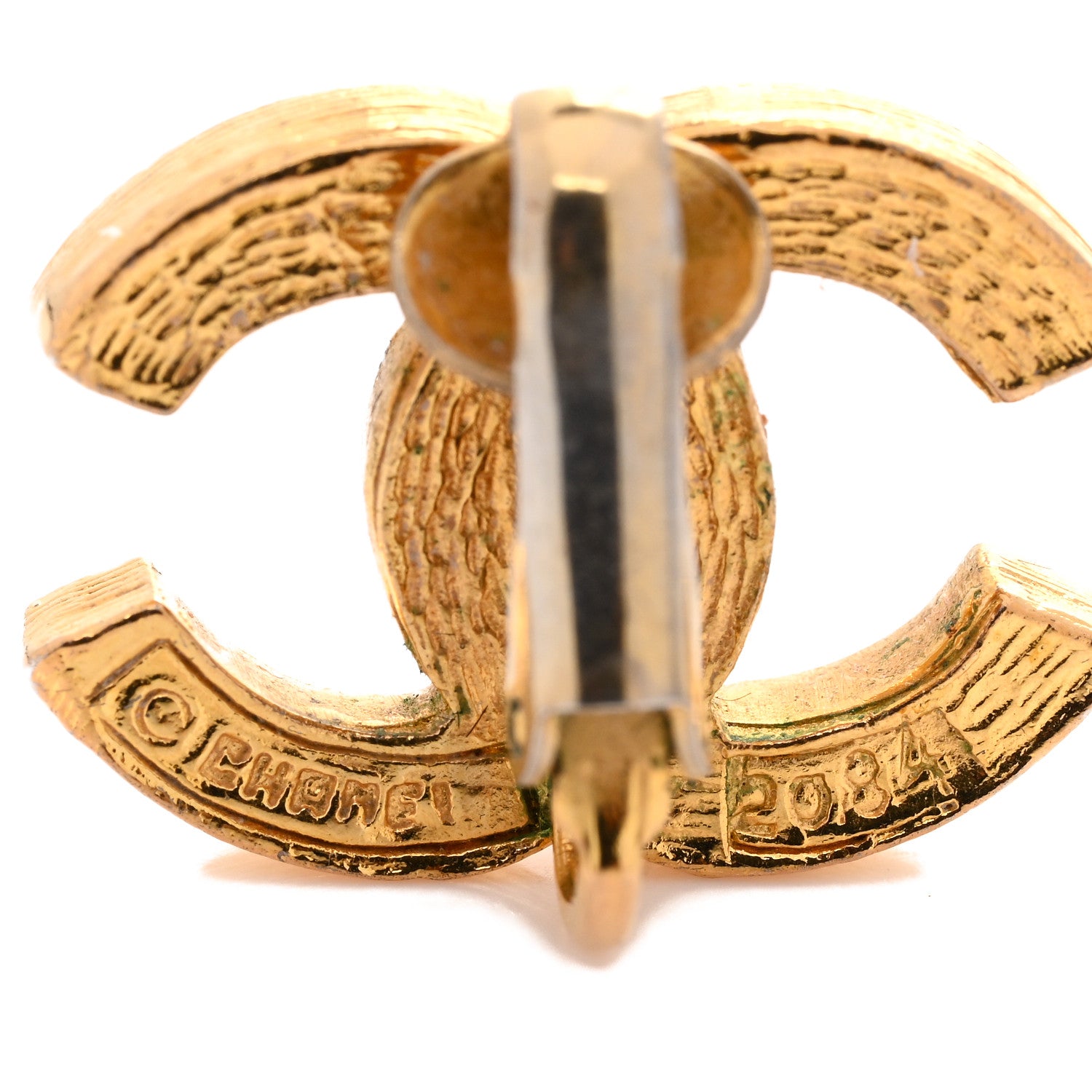Chanel Crystal CC Clip on Earrings Gold 4 of 7