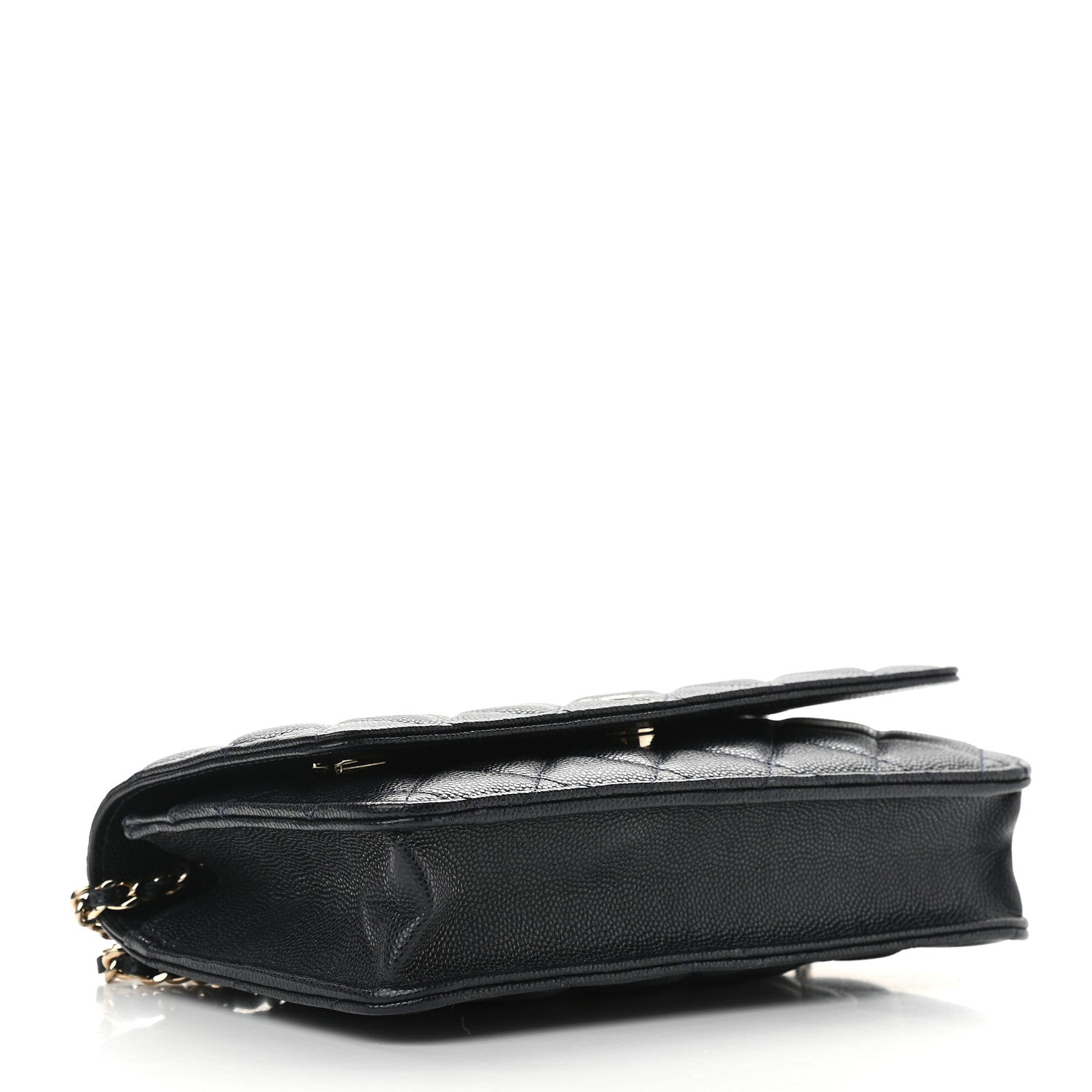 Chanel Caviar Quilted Wallet On Chain WOC Navy Blue 4 of 11