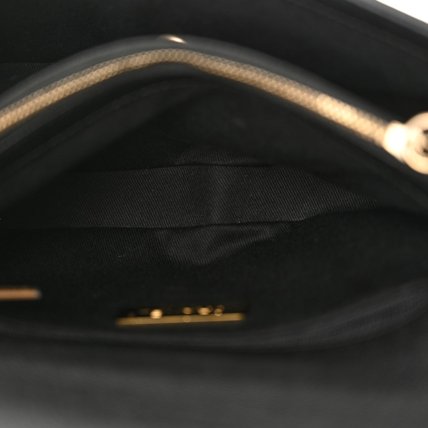 Grained Calfskin Small Stitched Flap Black