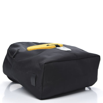 Fendi Nylon Shearling Vitello Elite Lightbulb Backpack Black Narciso 3 of 11