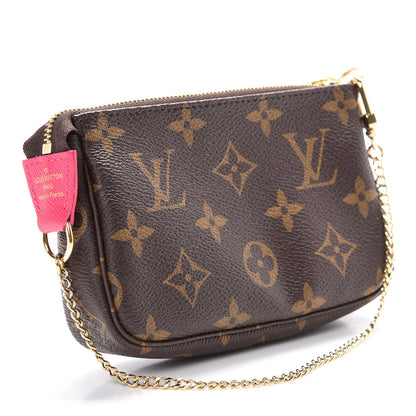 Louis Vuitton Monogram 2019 Christmas Animation Mini Courchevel Pochette Accessories Fuchsia 2 of 6