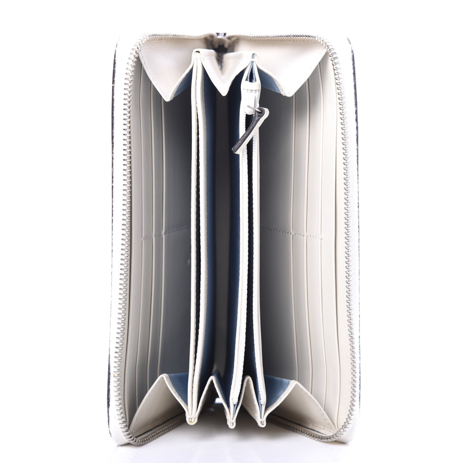 Gucci X SEGA Calfskin GUCCY Stars Zip Around Wallet Mystic White Gold 5 of 6