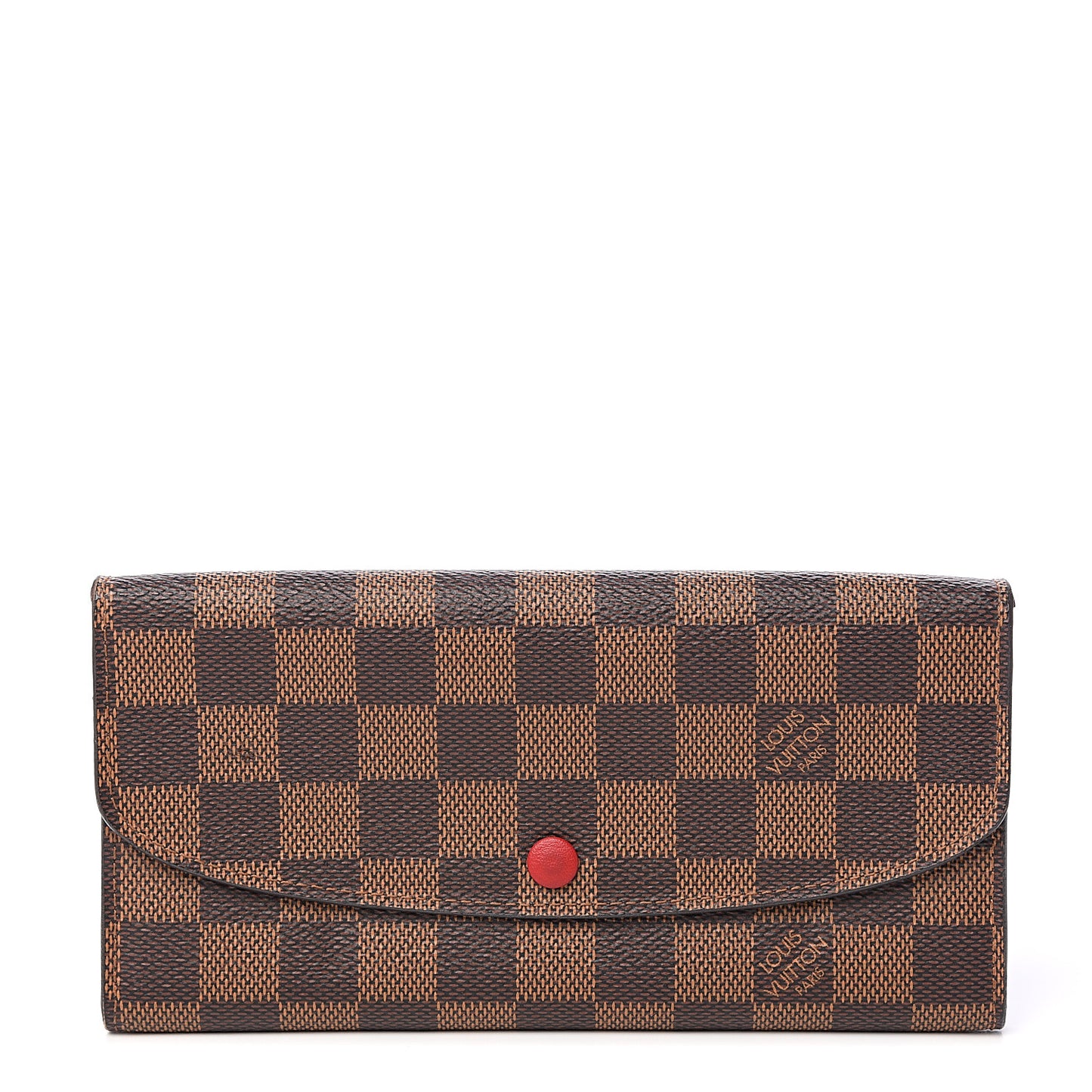Damier Ebene Emilie Wallet Red