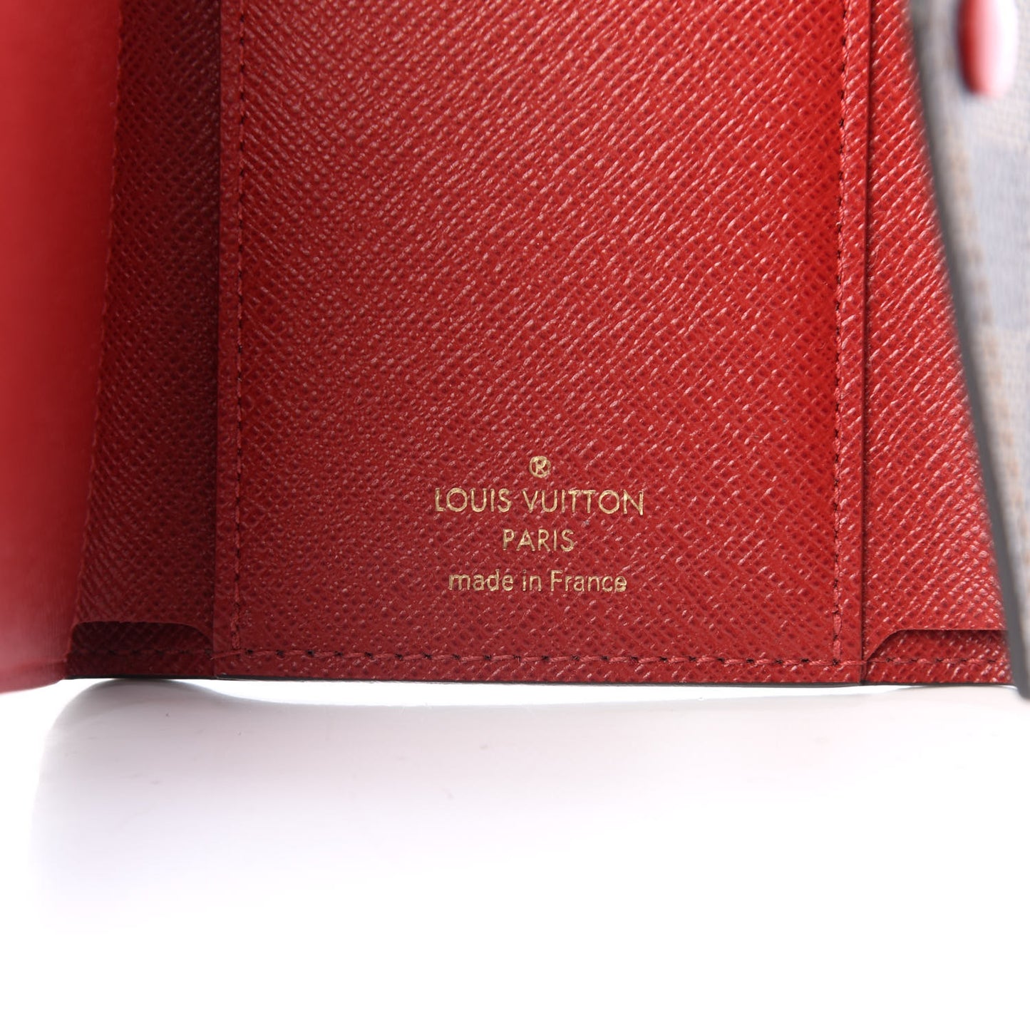 Damier Ebene Victorine Wallet Red