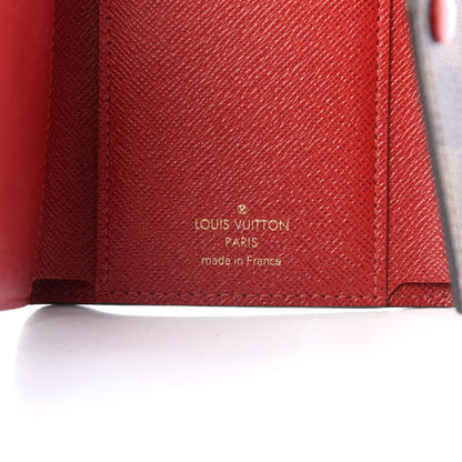 Louis Vuitton Damier Ebene Victorine Wallet Red 6 of 7