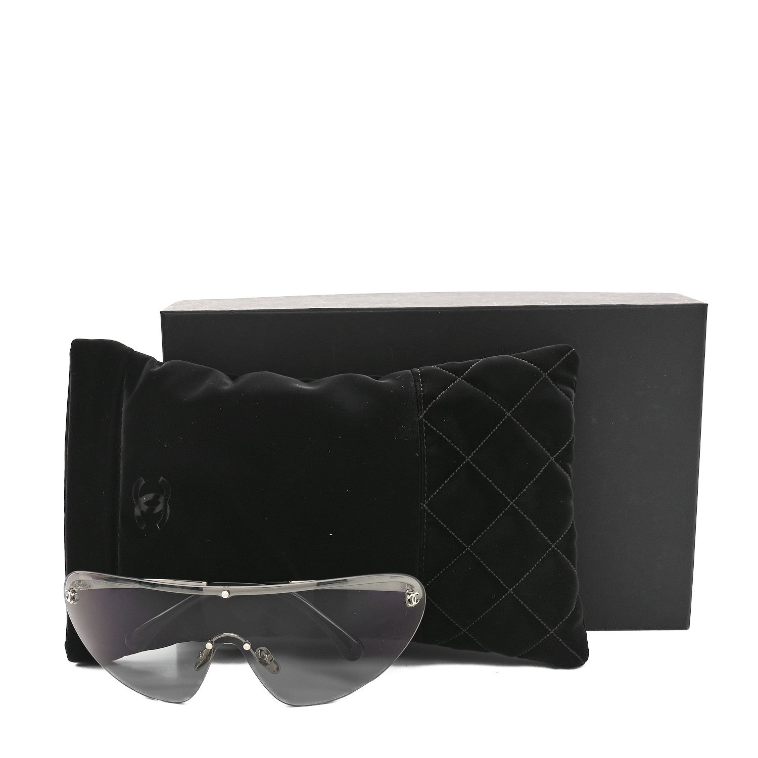 Chanel Metal Shield Sunglasses 71654 Silver 1682137 – FASHIONPHILE