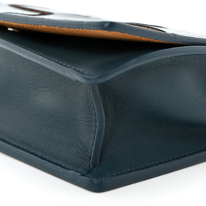 Bottega Veneta Lambskin Maxi Intrecciato Mini Cassette Crossbody Bag Petrol Blue 9 of 9