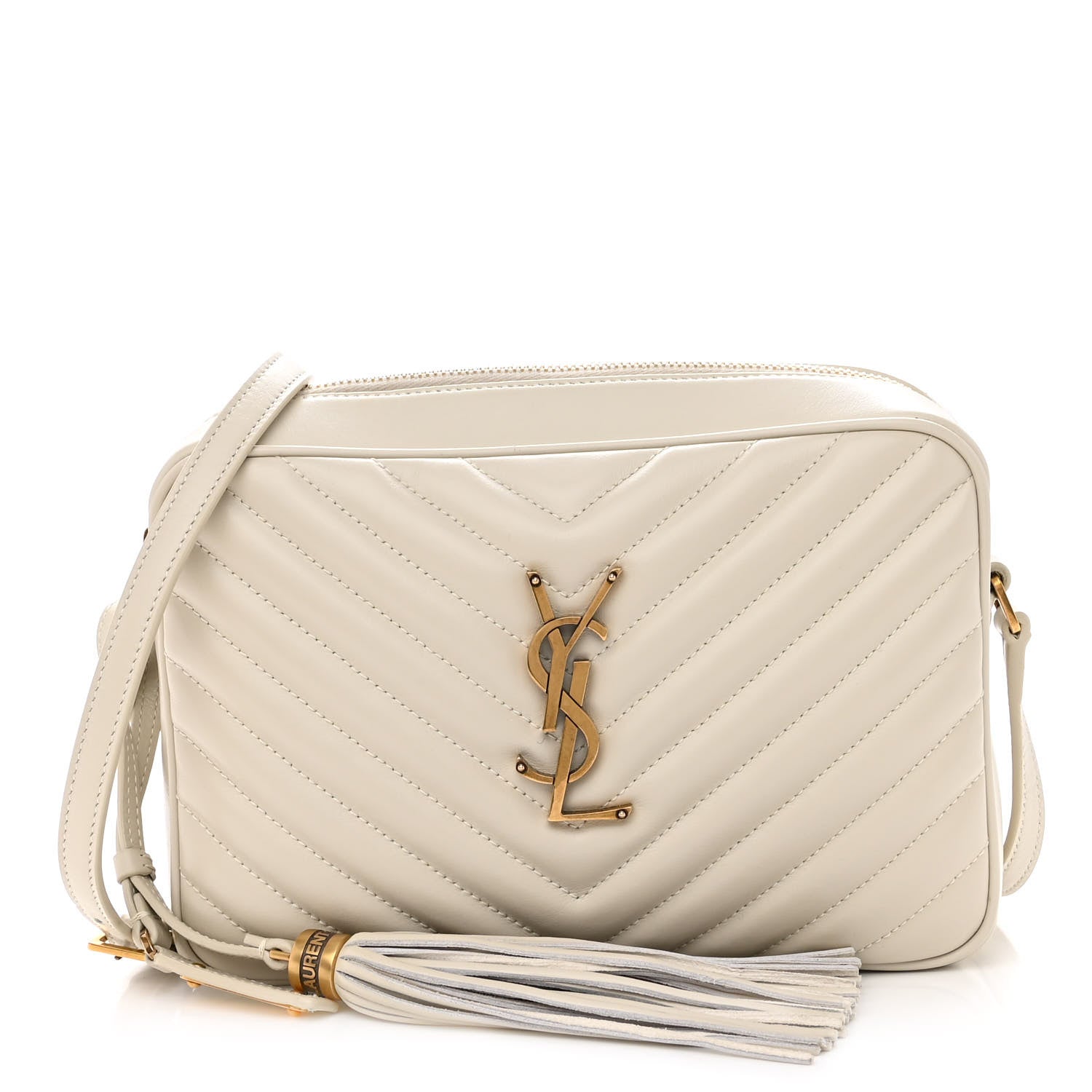 Saint Laurent Calfskin Matelasse Monogram Lou Camera Bag Blanc Vintage 1 of 9
