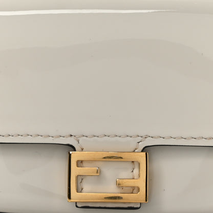 Fendi Vitello Vernice Mou Nano Baguette Belt Charm Latte 7 of 10