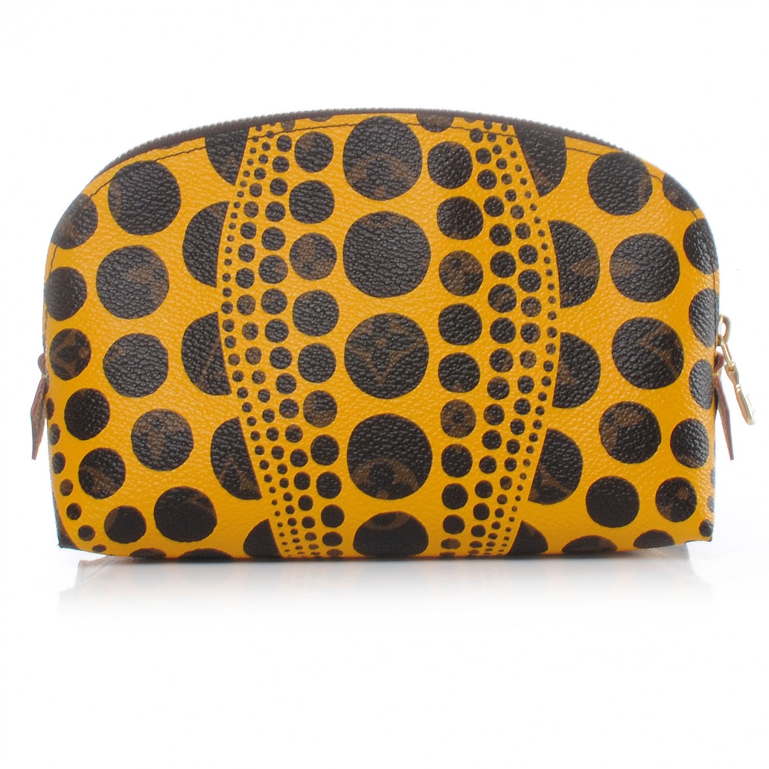 Louis Vuitton Monogram Kusama Pumpkin Dots Cosmetic Pouch Yellow 1 of 7