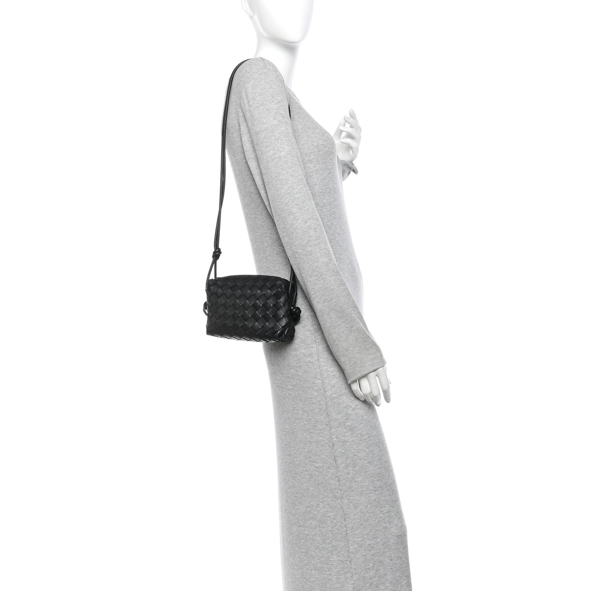 Bottega Veneta Nappa Intrecciato Mini Loop Camera Bag Black 2 of 12