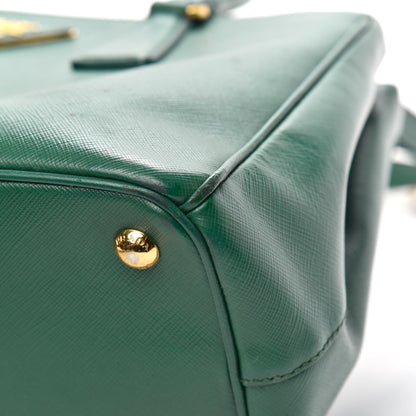Prada Saffiano Small Galleria Double Zip Tote Biliardo 12 of 17