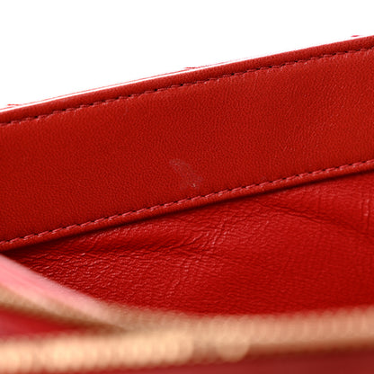 Chanel Lambskin Chevron Stitched Medium Envelope Flap Red 14 of 14