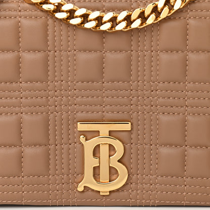 Burberry Lambskin Quilted Small Lola Bag Camel 8 of 10