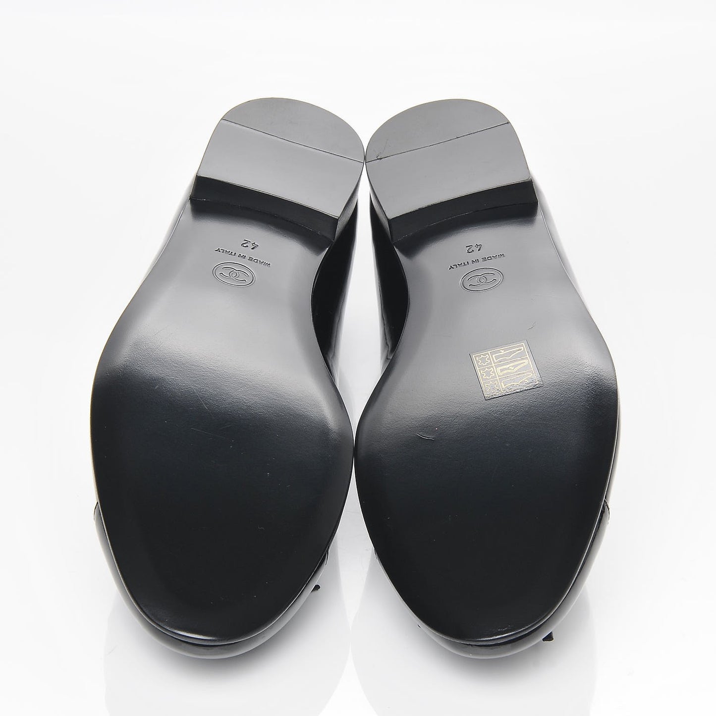 Patent CC Cap Toe Ballerina Flats 42 Black