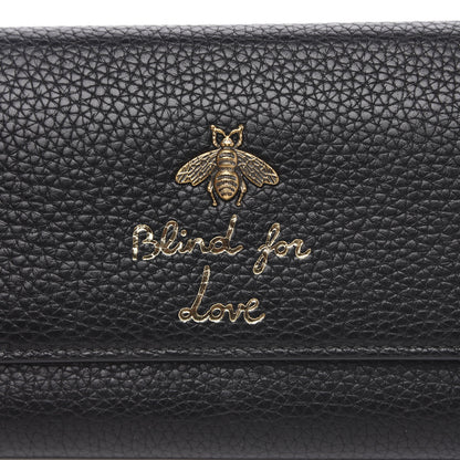 Gucci Calfskin Animalier Continental Wallet Black 8 of 10