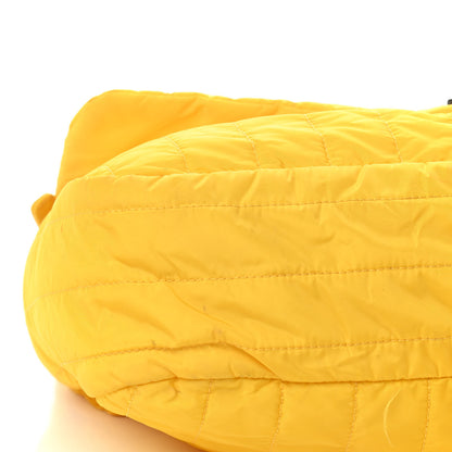 Chanel Nylon Vertical Quilted Jumbo Flap Yellow 7 of 12