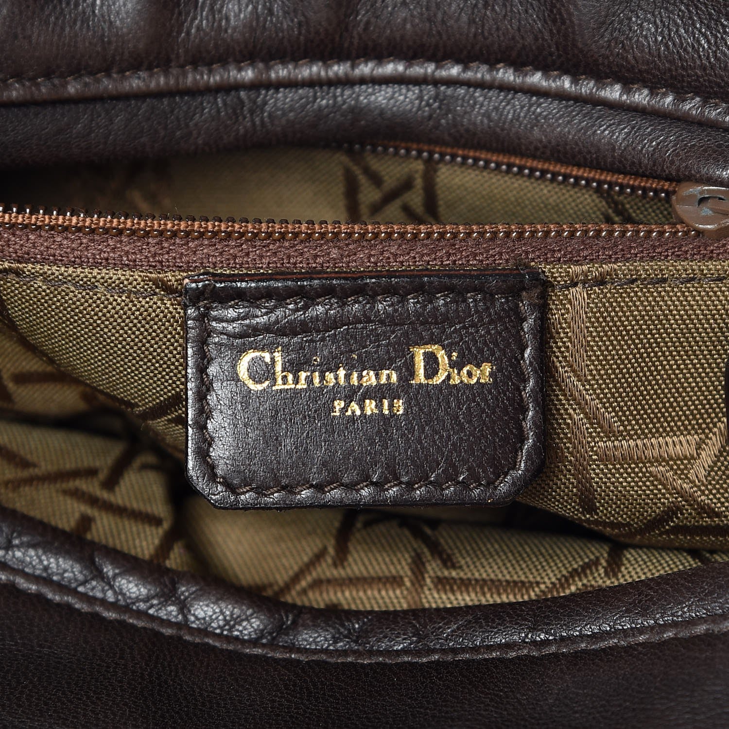 Christian Dior Lambskin Cannage Medium Lady Dior Dark Brown 6 of 8