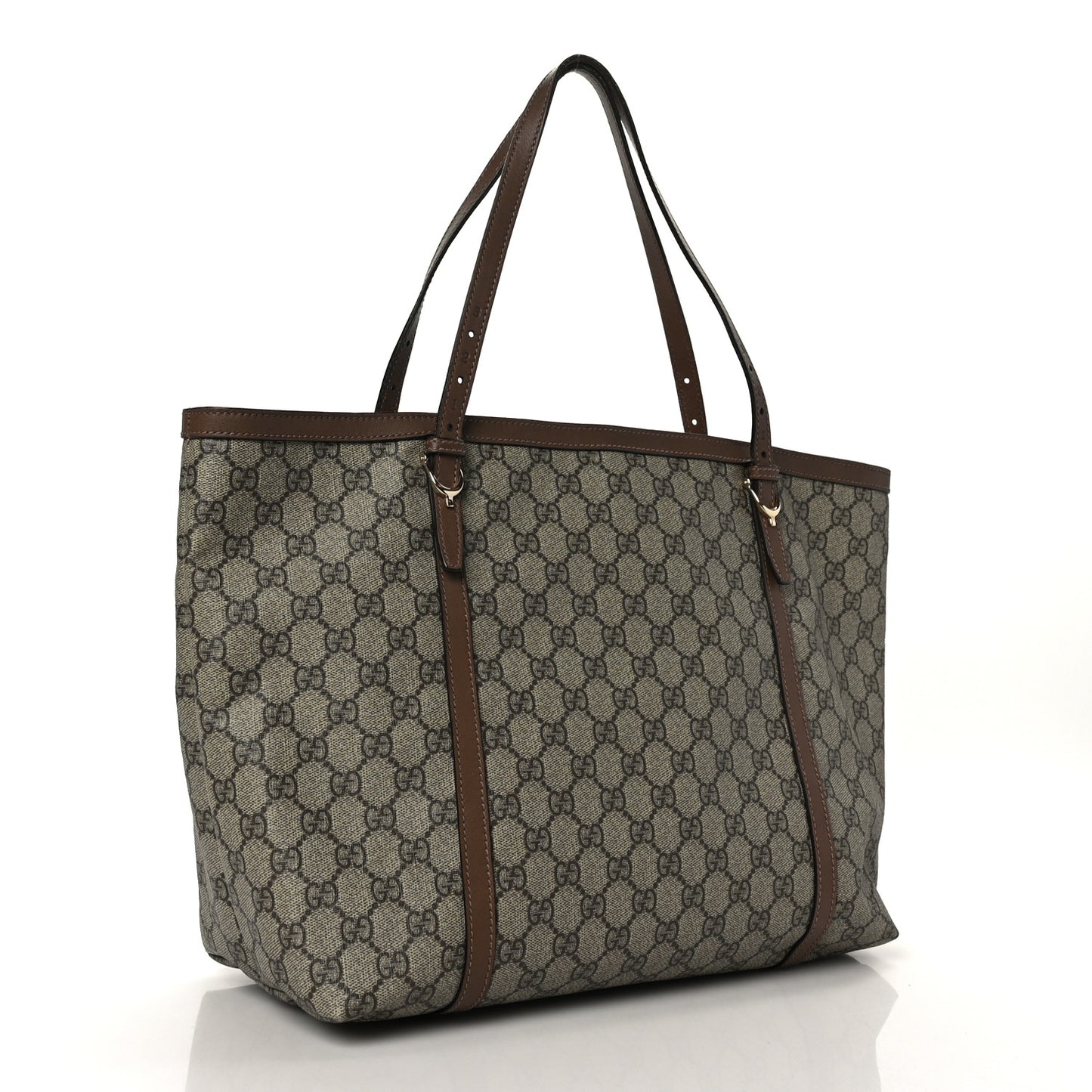 GG Supreme Monogram Medium Nice Tote Brown