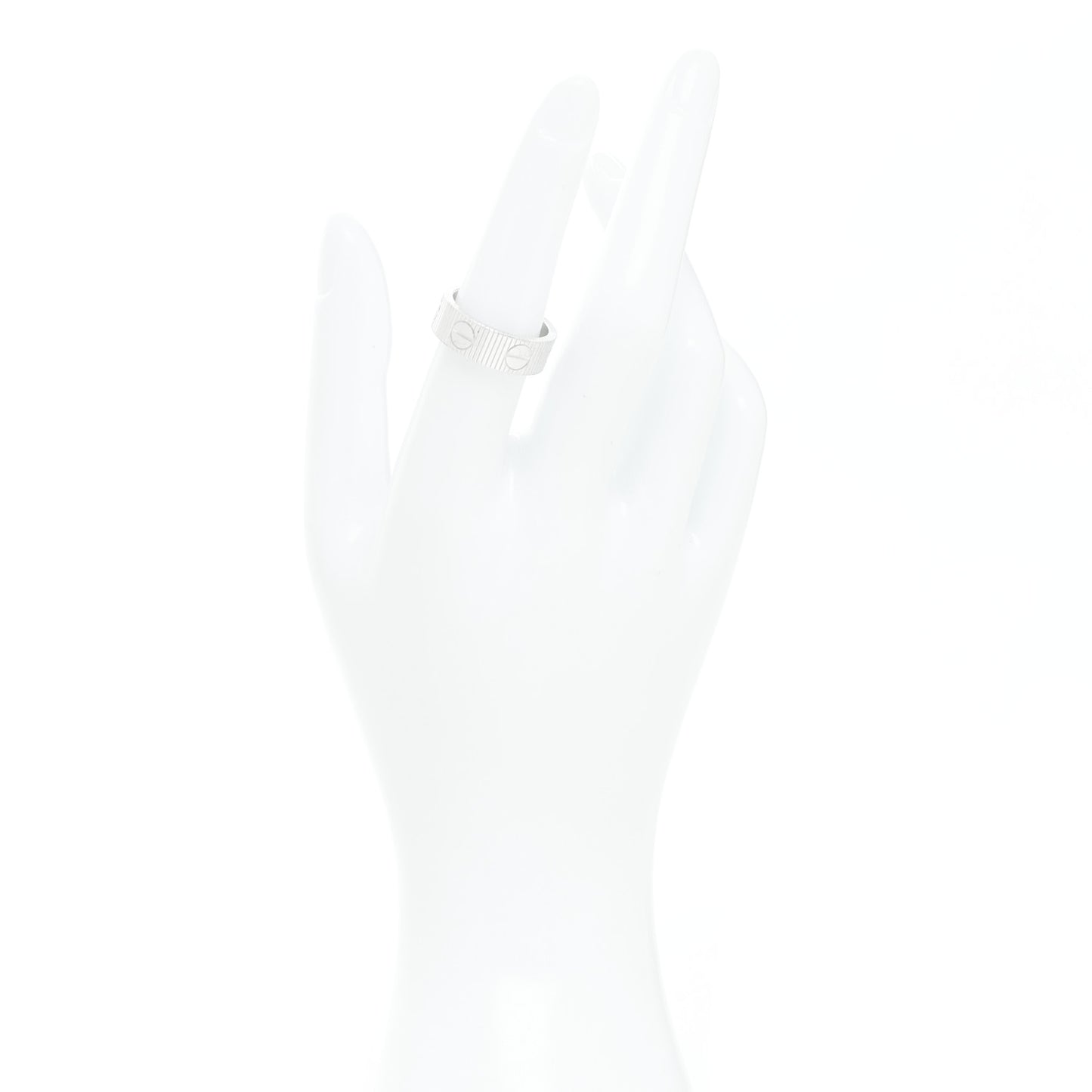 18K White Gold 6.5mm LOVE Unlimited Ring 53 6.5