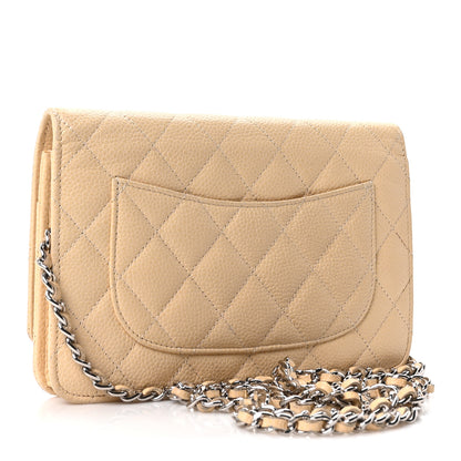 Chanel Caviar Quilted Wallet on Chain WOC Beige Clair 2 of 10