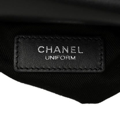 Chanel Calfskin Quilted CC Uniform Flap Belt Bag Black 6 of 11