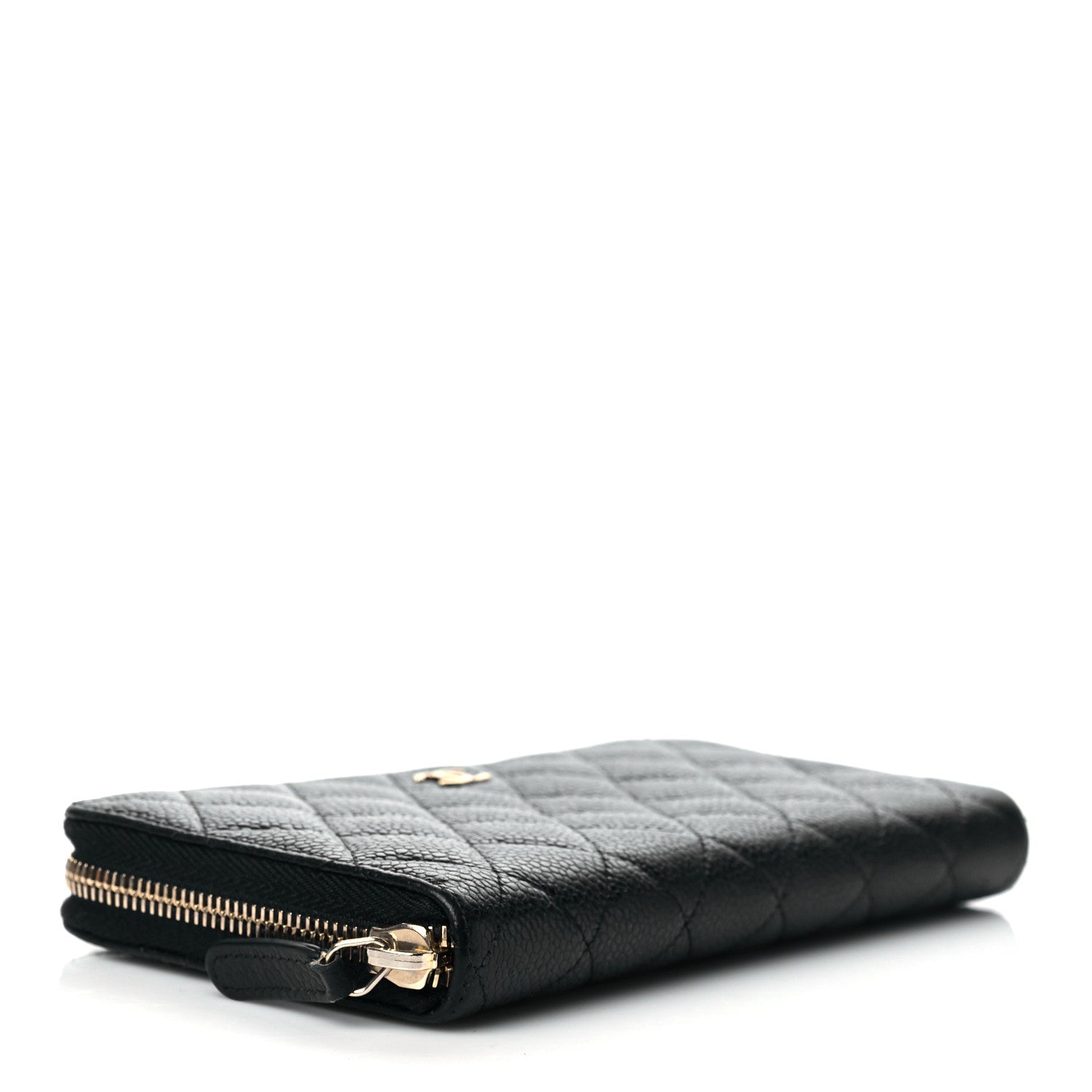 Chanel Caviar Quilted Large Gusset Zip Around Wallet Black 4 of 11