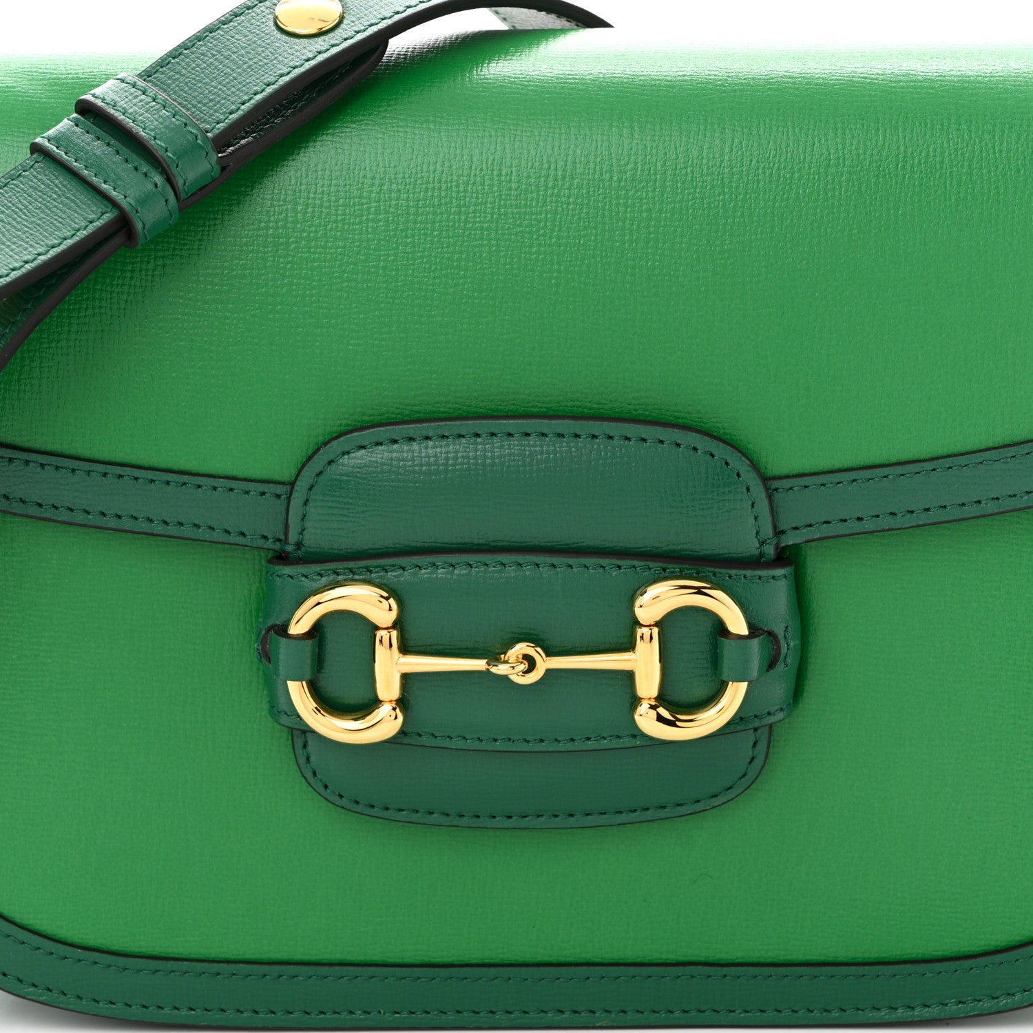 Gucci Azalea Calfskin Horsebit 1955 Shoulder Bag New Shamarock Emerald 8 of 10
