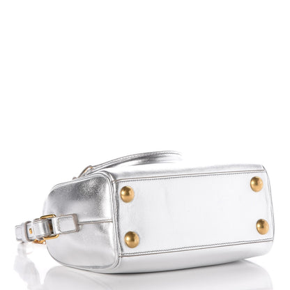 Saint Laurent Metallic Calfskin Classic Toy Duffle Silver 4 of 7