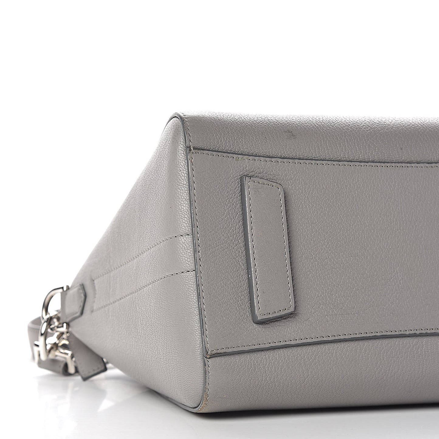 Sugar Goatskin Small Antigona Pearl Grey