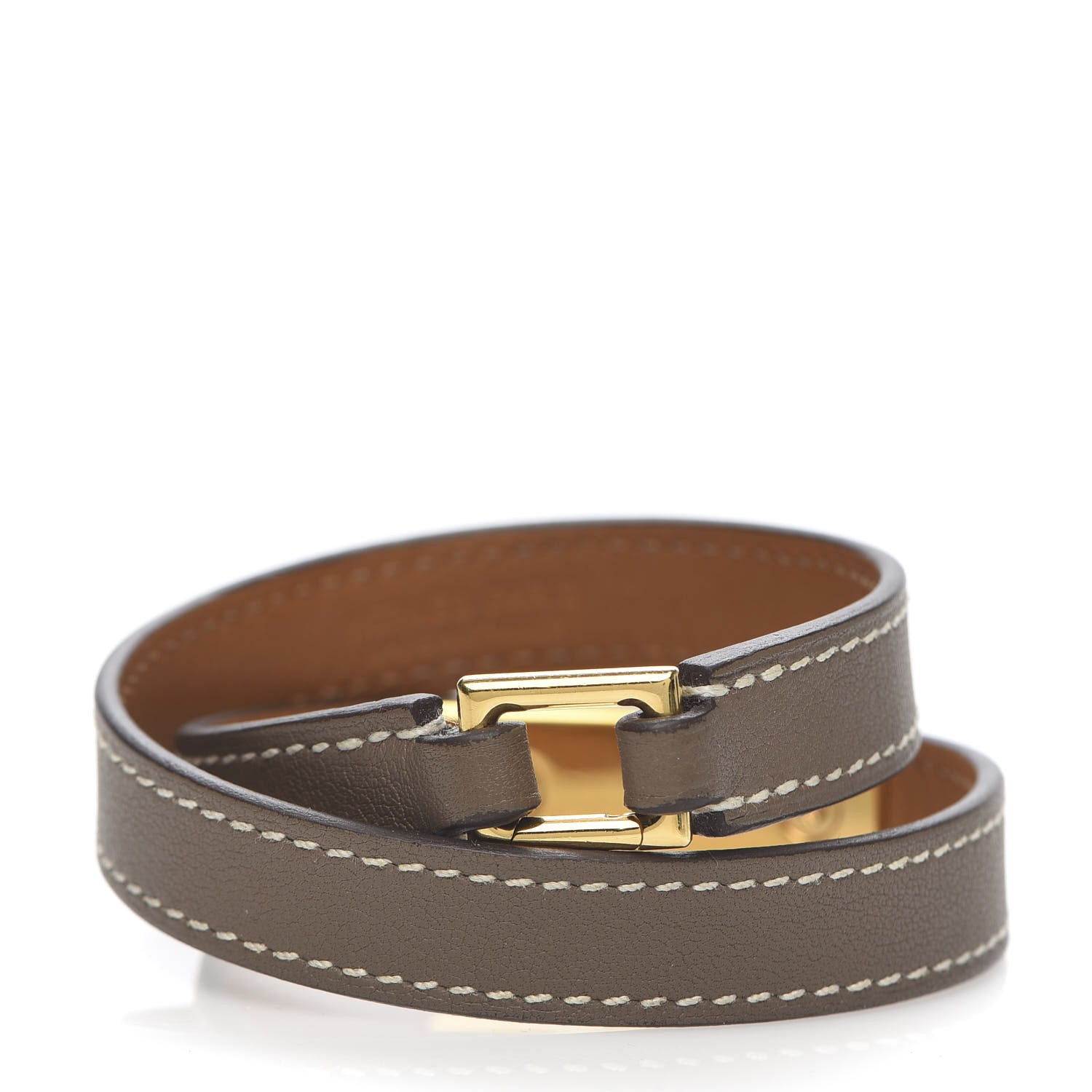 Hermes Swift Rivale Double Tour Bracelet S Etoupe 3 of 6