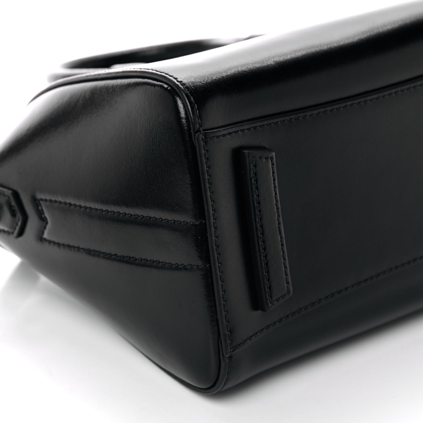 Shiny Lord Calfskin Mini Antigona Black