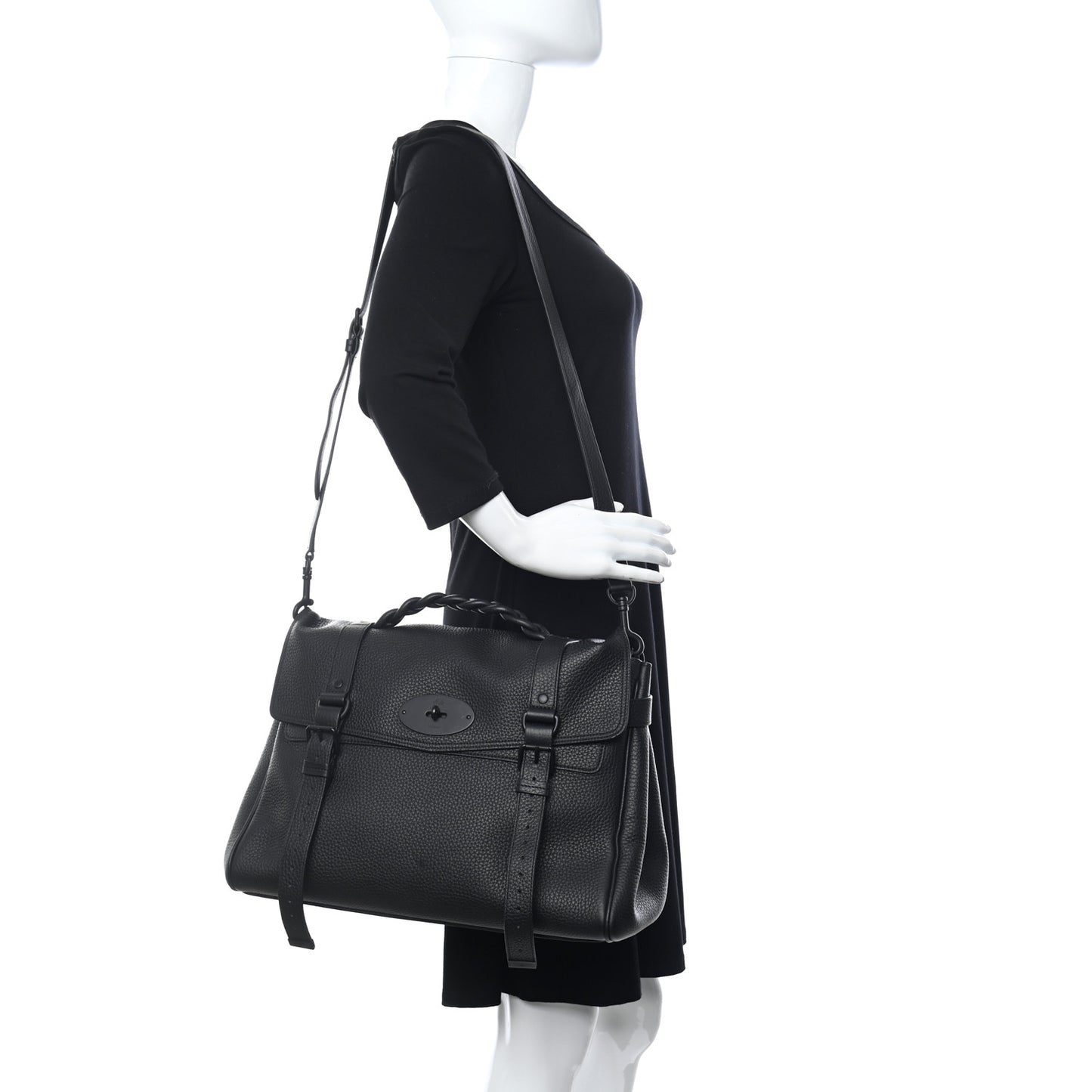 Heavy Grain Oversized Alexa Black