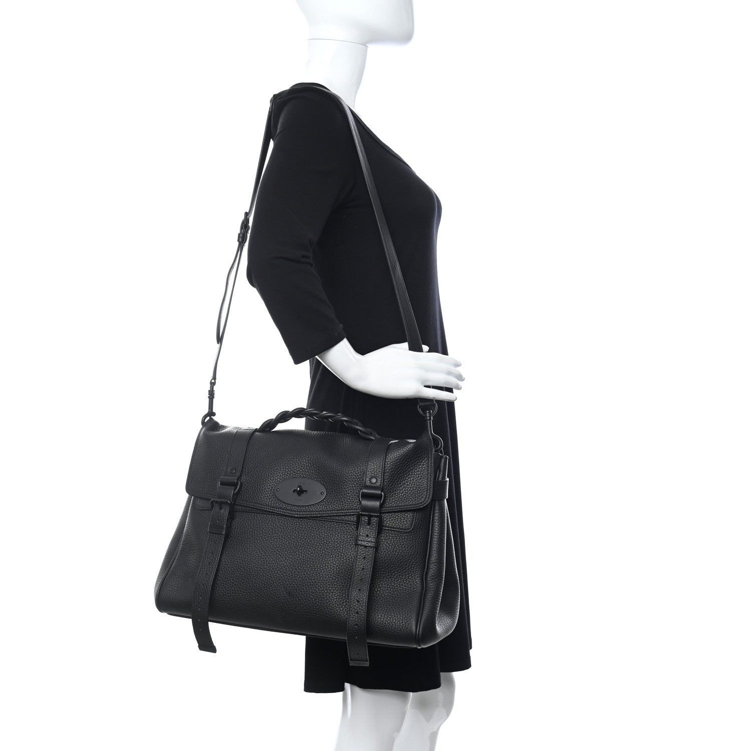 Mulberry Heavy Grain Oversized Alexa Black 2 of 9