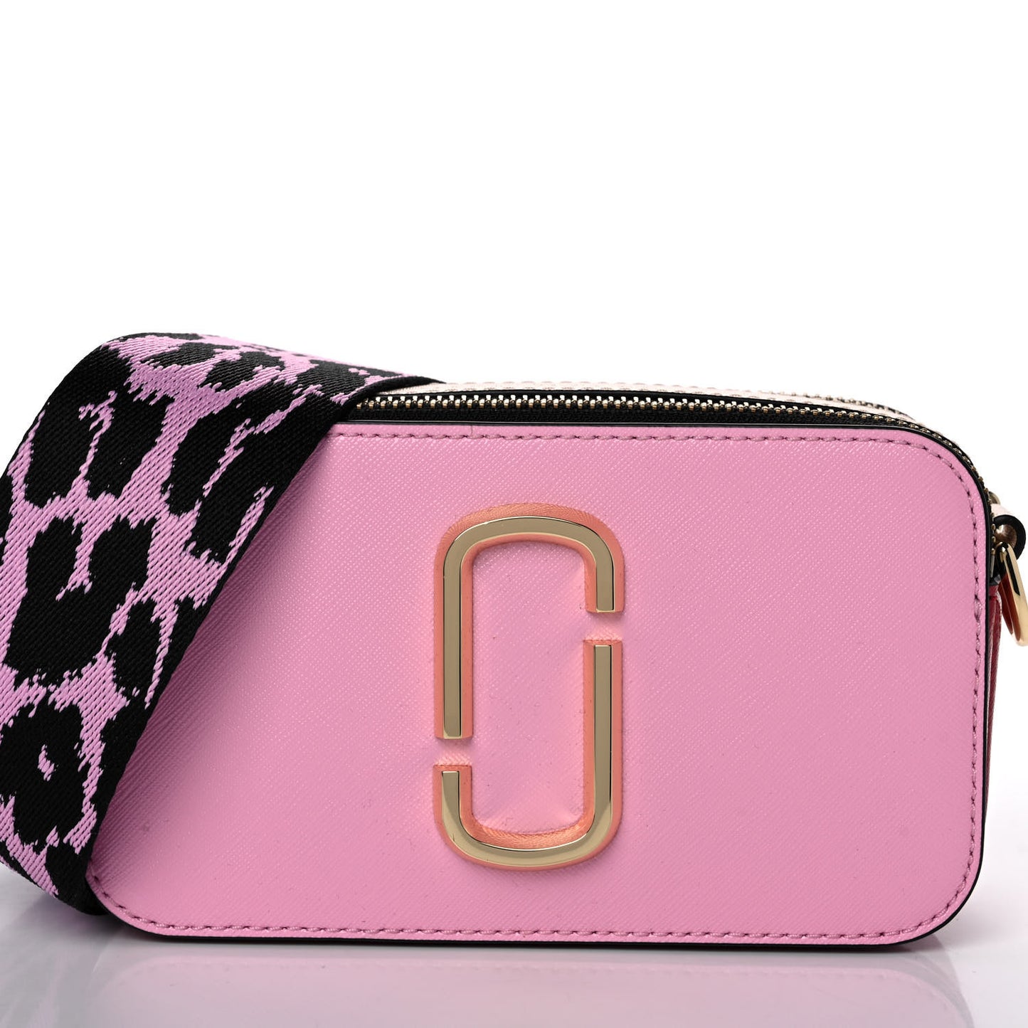 Saffiano Small Snapshot Camera Bag Pink Multicolor