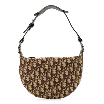 Christian Dior Monogram Buckle Hobo Marron Fonce 1 of 12
