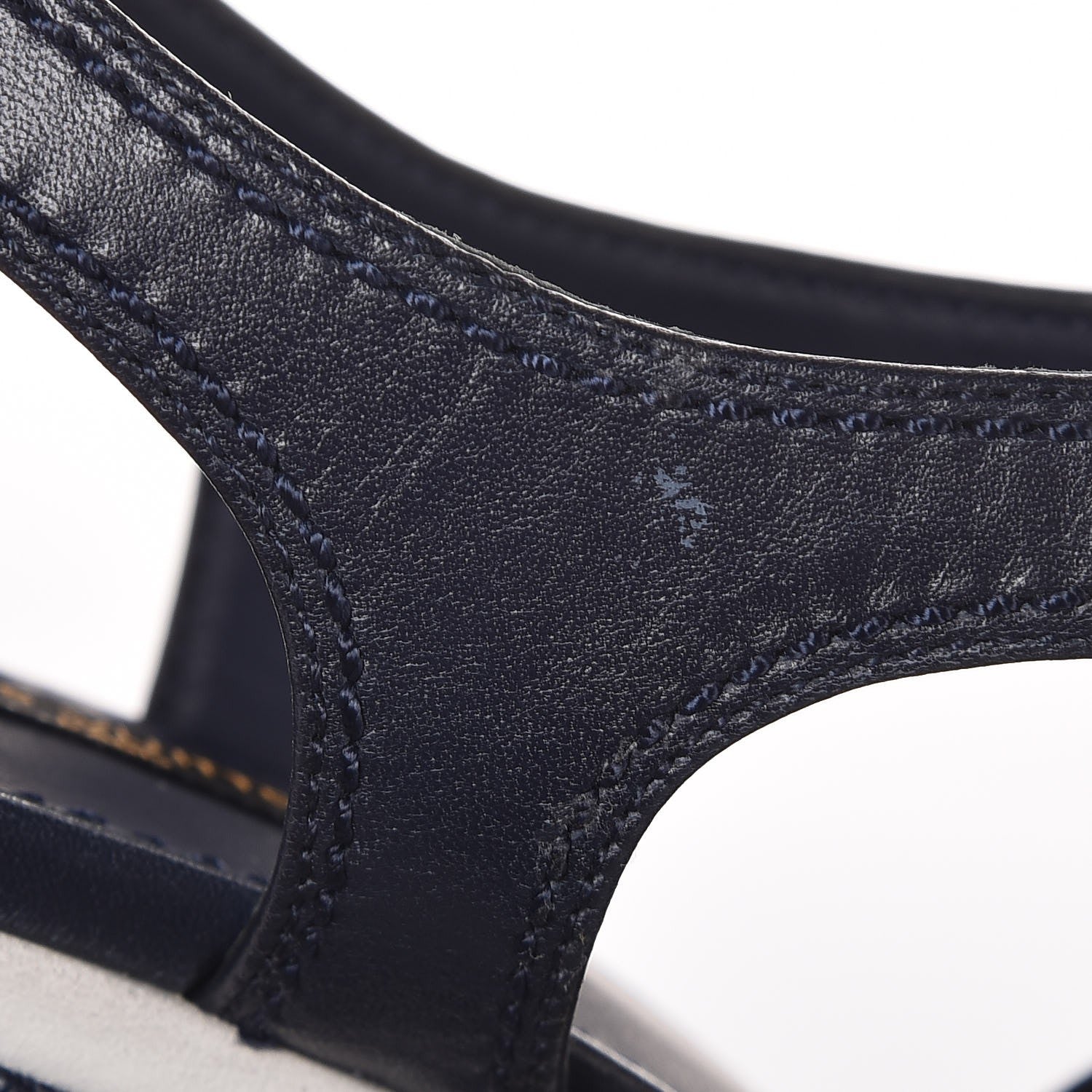 Louis Vuitton Denim Postcard Wedge Sandal 38 Blue 9 of 9