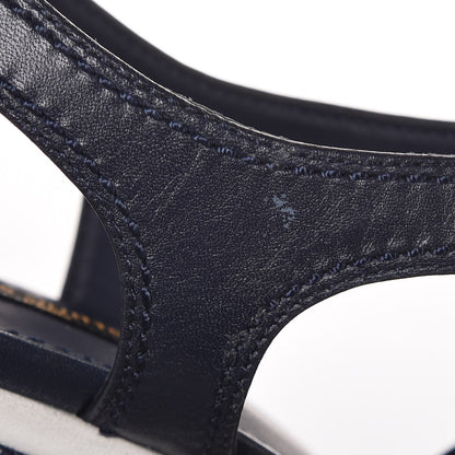 Louis Vuitton Denim Postcard Wedge Sandal 38 Blue 9 of 9