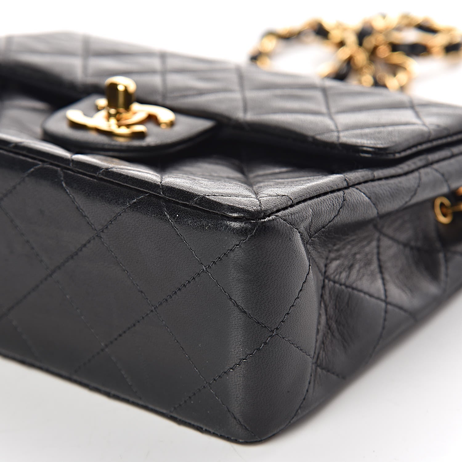 Chanel Lambskin Quilted Mini Square Flap Black 11 of 12