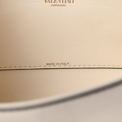 Valentino Garavani Brushed Calfskin Rockstud Flip Lock Chain Shoulder Bag White 7 of 12