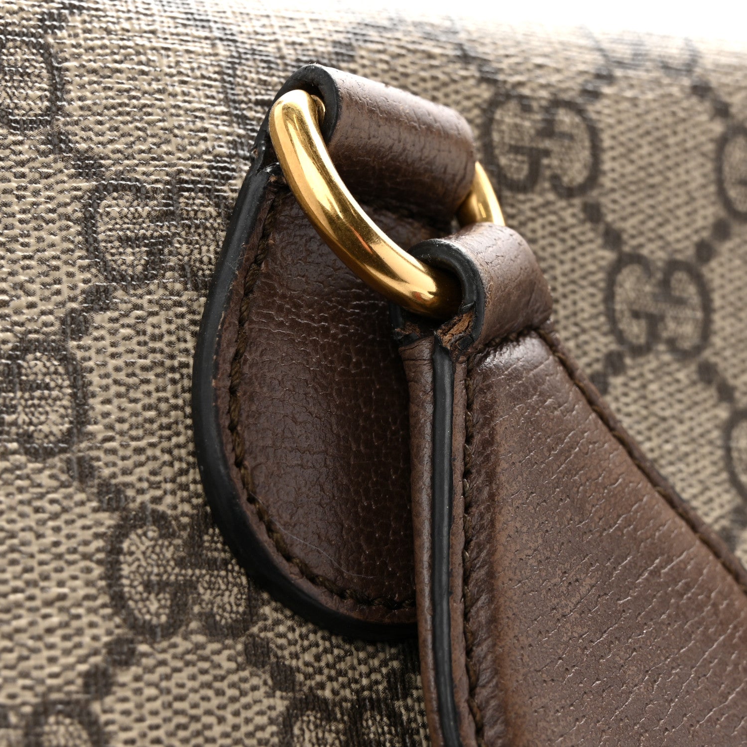 Gucci GG Supreme Monogram Web Medium Neo Vintage Flap Messenger Bag Beige New Acero 12 of 13