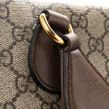 Gucci GG Supreme Monogram Web Medium Neo Vintage Flap Messenger Bag Beige New Acero 12 of 13