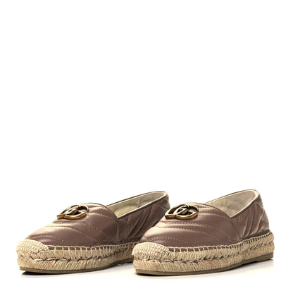 Gucci Nappa Matelasse GG Marmont Espadrilles 35.5 Porcelain Rose 3 of 7
