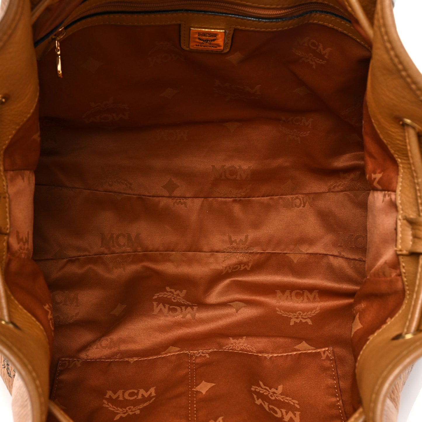 Visetos Medium Drawstring Shopper Cognac