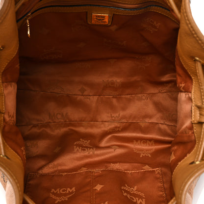 MCM Visetos Medium Drawstring Shopper Cognac 4 of 12