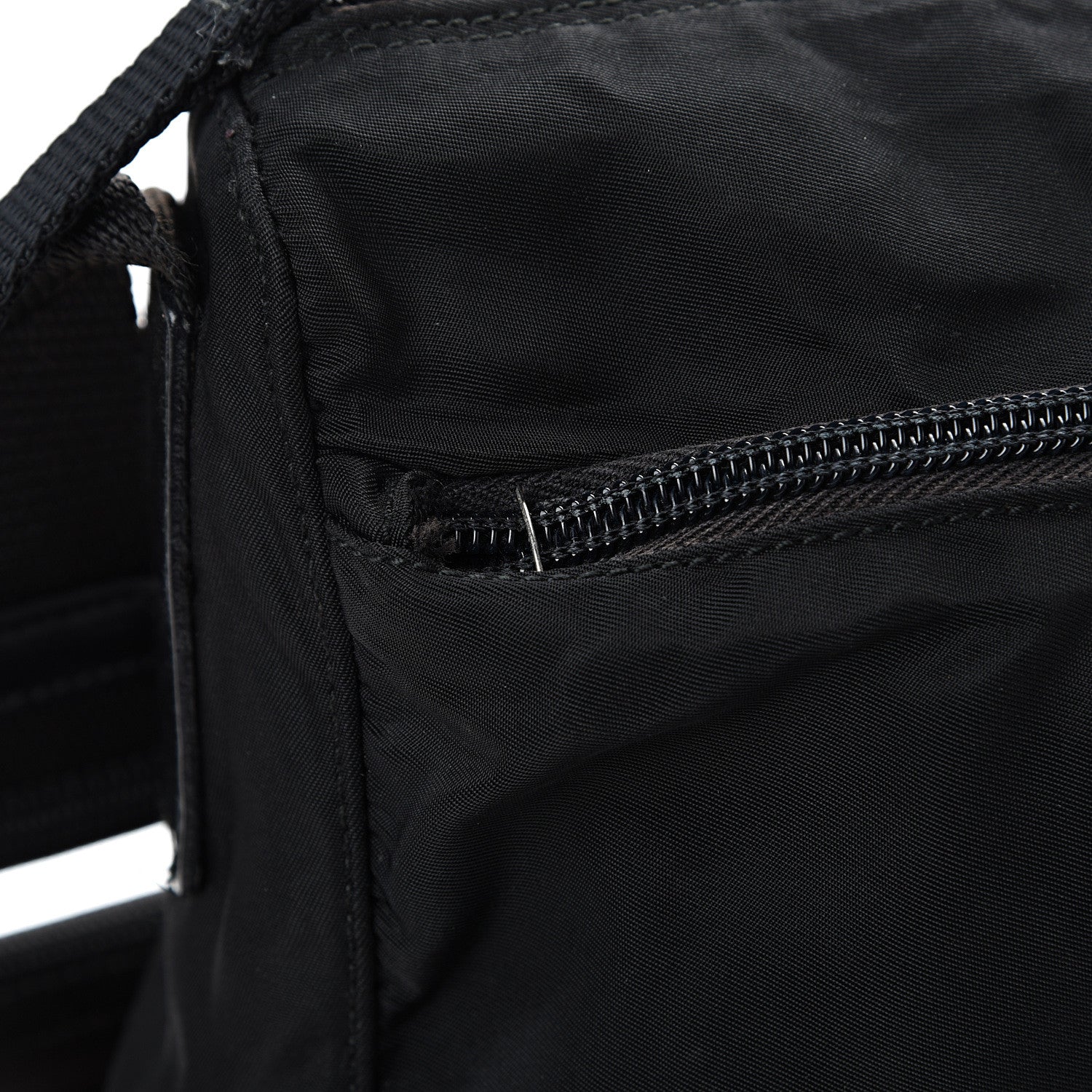 Prada Nylon Flat Messenger Bag Black 12 of 14
