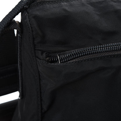Prada Nylon Flat Messenger Bag Black 12 of 14